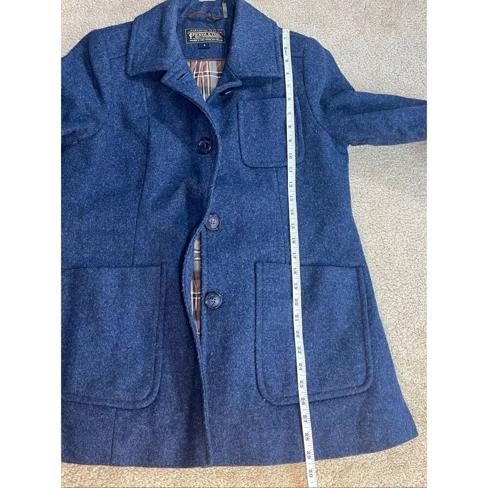 Pendleton Women’s Wool Jacket Blue Plaid Lined Size 6 Vintage - Picture 10 of 13